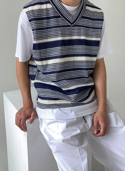 Summer Knit Sleeveless Vest Trendy Casual Style
