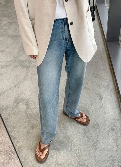 Vintage Washed Relaxed Fit Denim Jeans