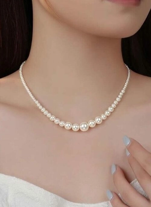 White Pearl Chain Necklace | Chaeryeong – ITZY