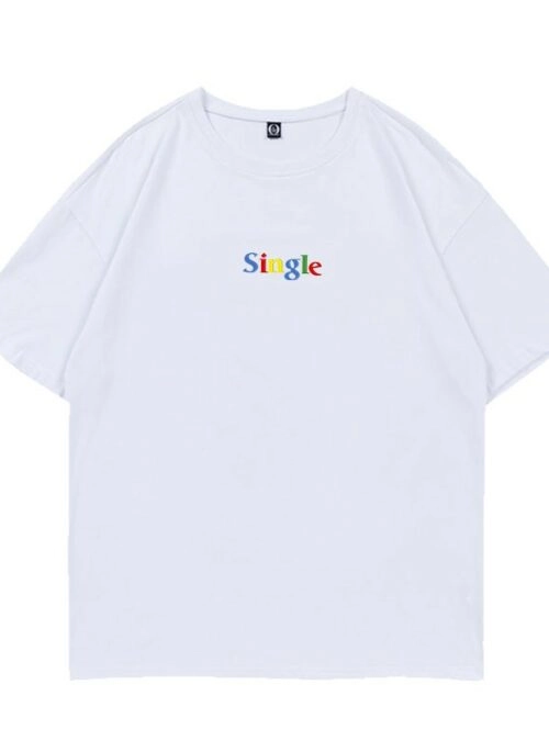 White ‘SINGLE’ Printed T-Shirt | J-Hope – BTS