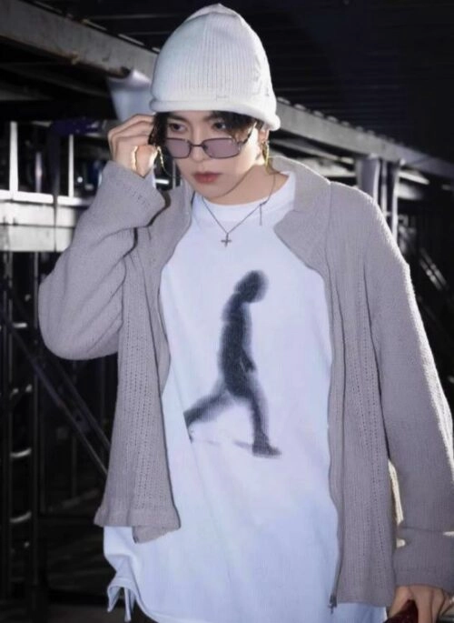 n.SSign ihanjun イハンジュン Tシャツ White Net Long Sleeves Top | Sunghoon - Enhypen - Fashion Chingu