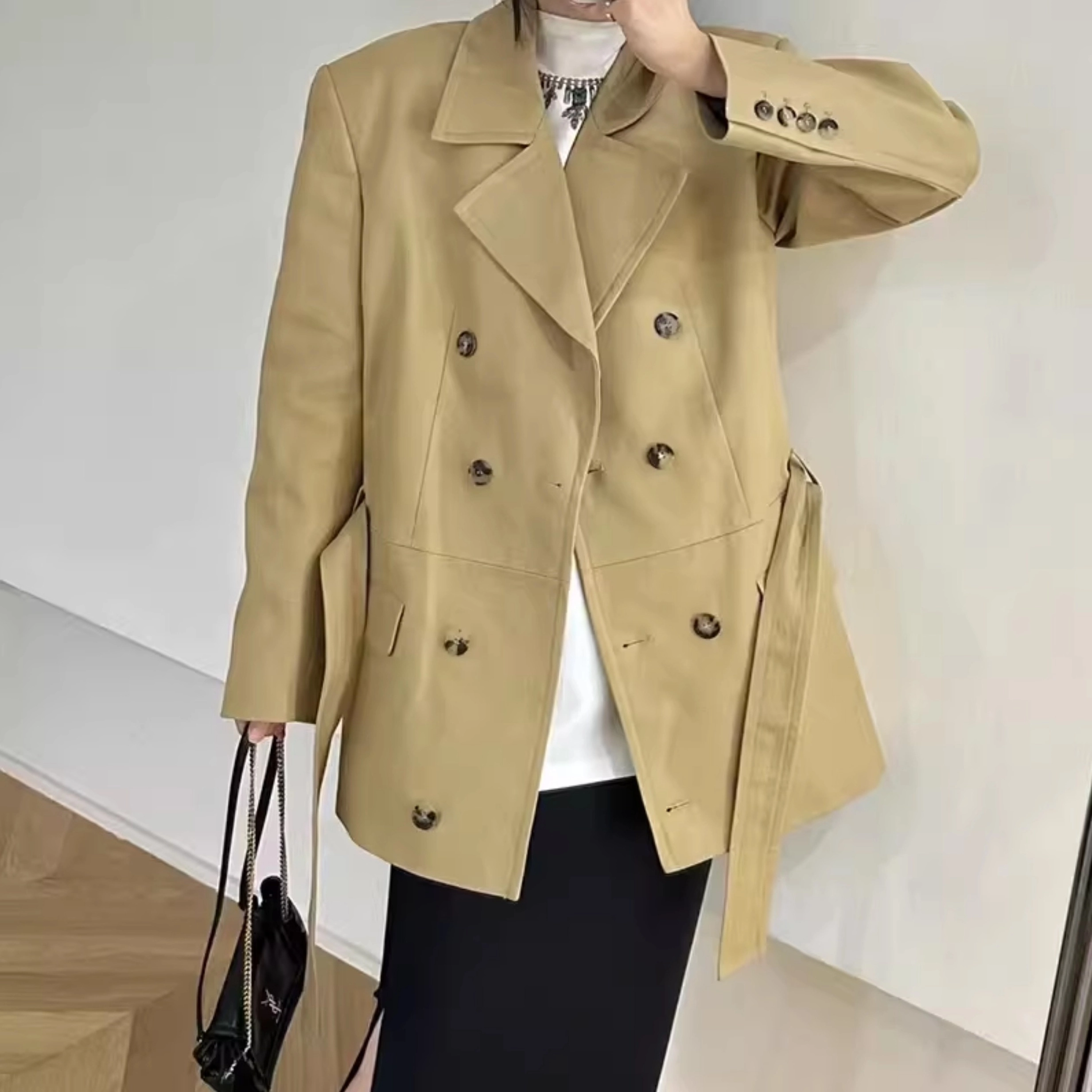 ☆Id Double-Breasted Blazer/KIMHEKIM☆ Id Double-Breasted Blazer (Black) - KIMHĒKIM