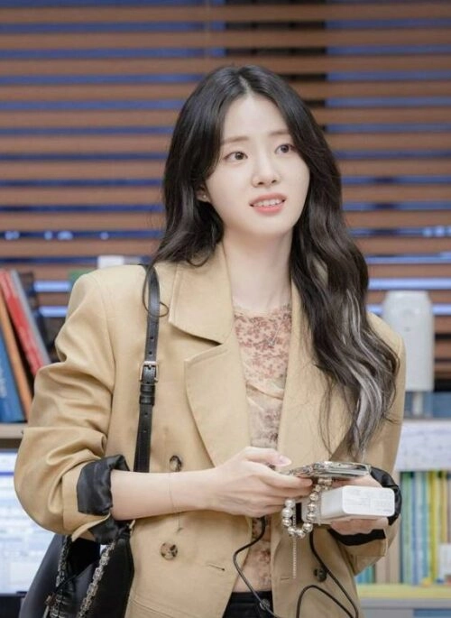 Beige Double-Breasted Suit Blazer | Pyo Nam Kyung – Resident Playbook