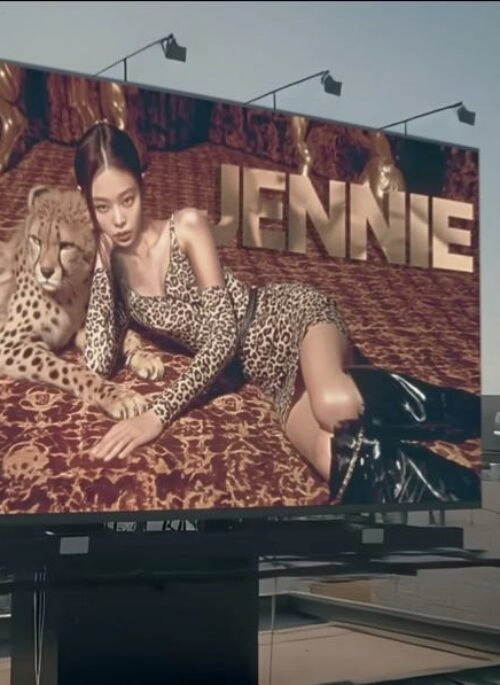 Beige Leopard Shoulder Cut-Out Dress | Jennie – BlackPink