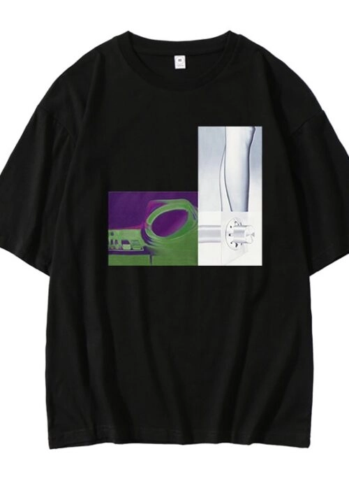 Black Abstract Collage Graphic T-Shirt | Haechan – NCT