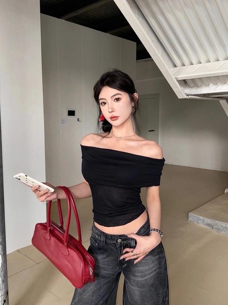 Black See-Through Off-Shoulder Top | Jennie - BlackPink - Fashion
