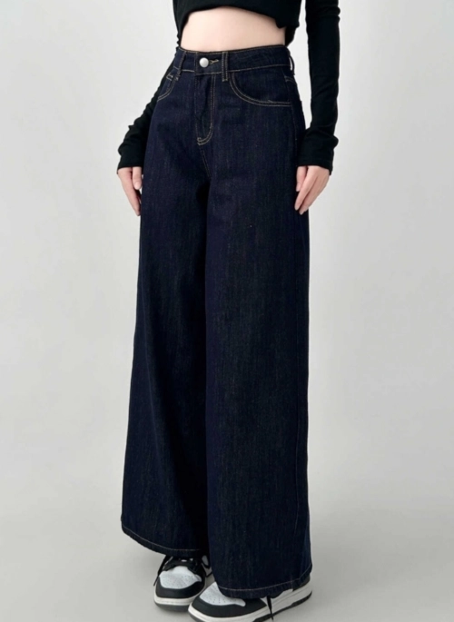 Classic High Waist Loose Fit Denim Jeans
