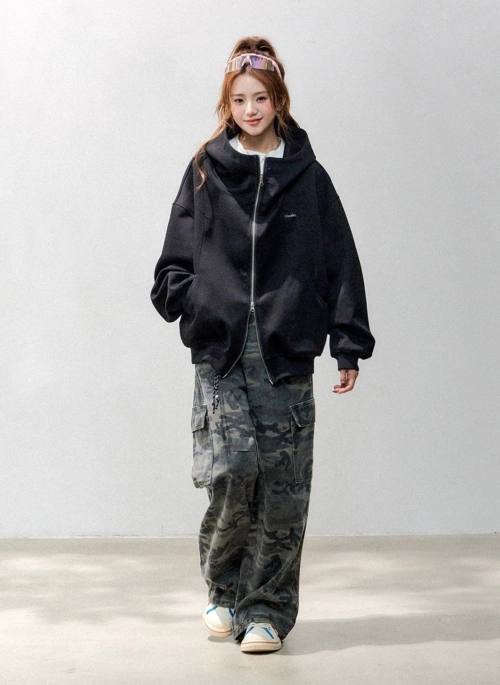 Comfy Air Layer Oversized Sweatshirt Jacket