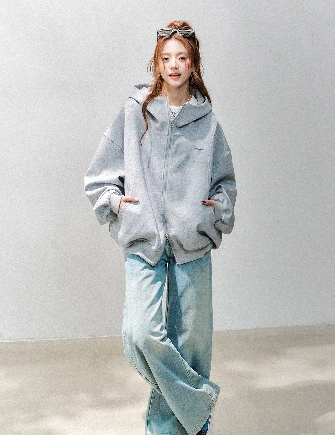 Comfy Air Layer Oversized Sweatshirt Jacket Fashion Chingu