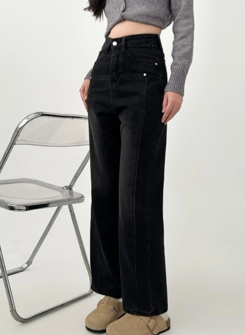 High Waist Loose Fit Wide Leg Jeans