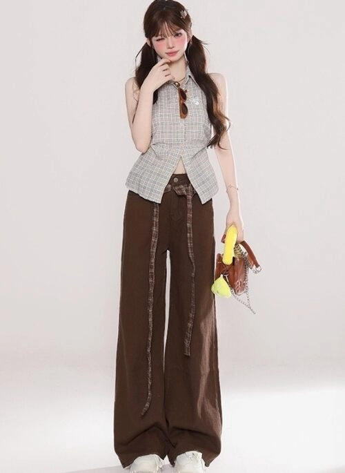 【BOK PLACE】Light Gray Slit Pung Long Wide Denim Pants BOK PLACE】Light Gray Slit Pung Long Wide Denim Pants (BOK