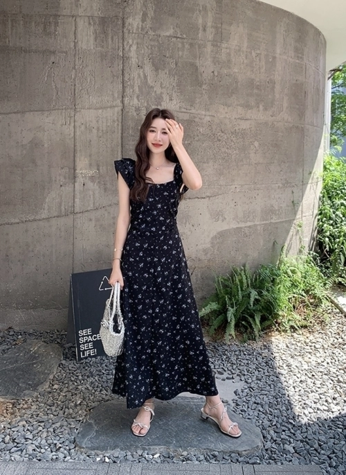 Romantic Vintage Floral Maxi Dress