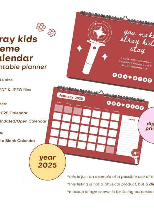Stray Kids Digital Calendar 2025/Universal DIY