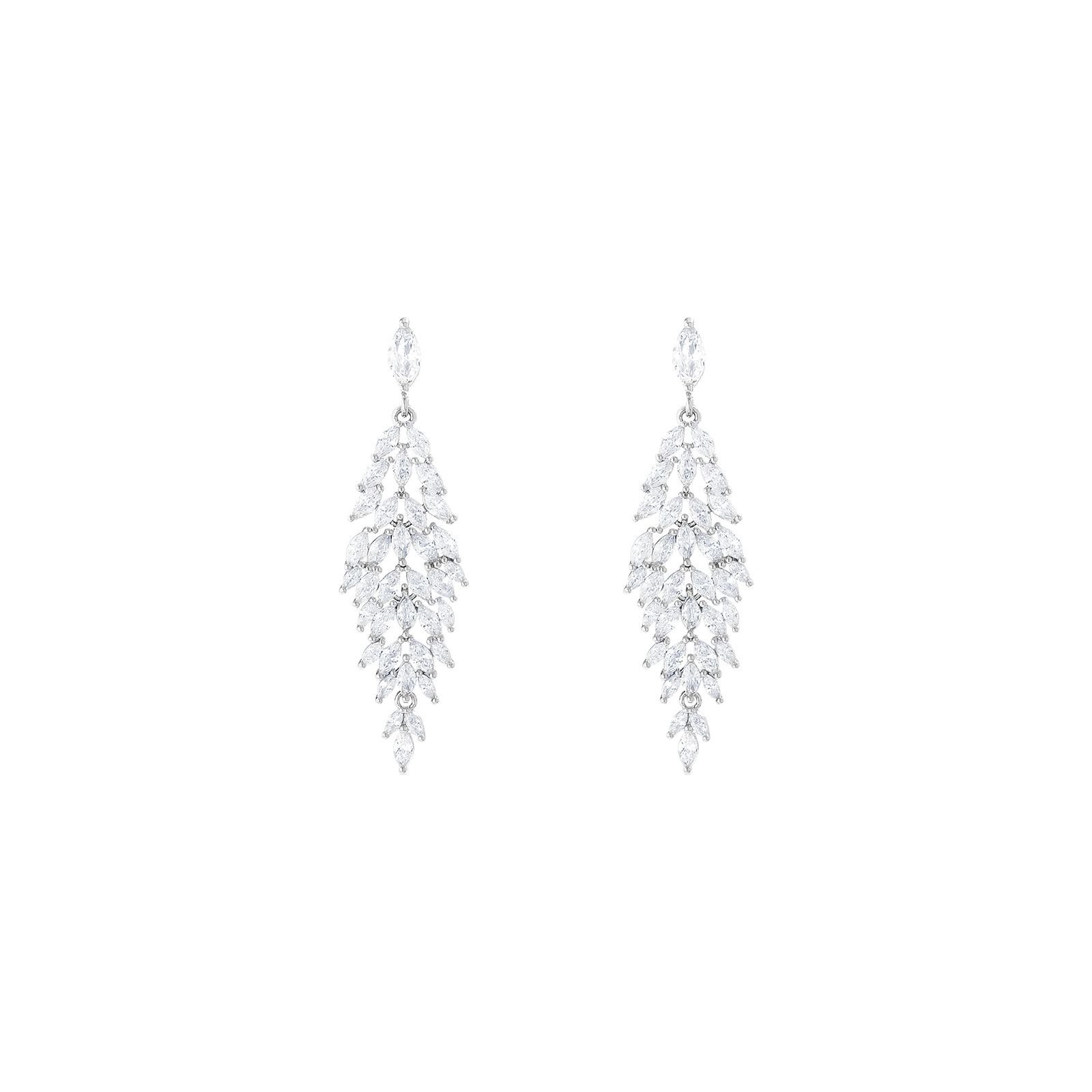 Silver Crystals Dangling Earrings | IU - Fashion Chingu