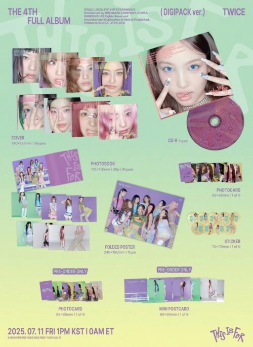 TWICE 4th Album – THIS IS FOR | Digipack, Random version