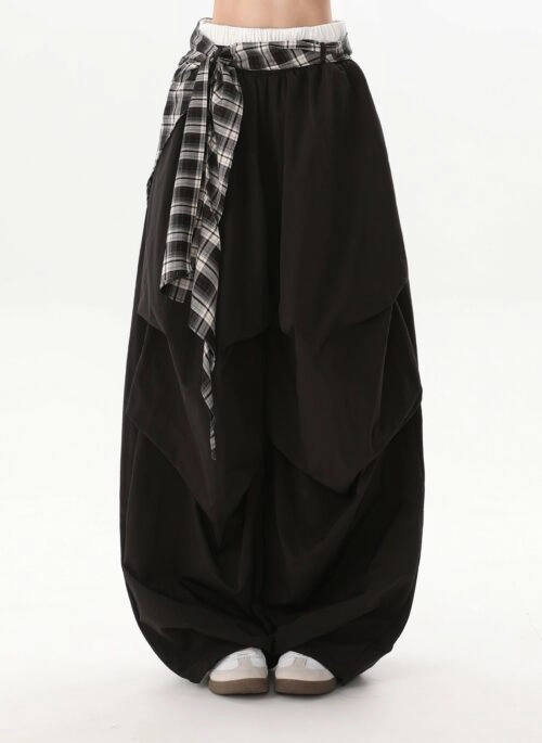 Vintage Casual Wide Leg Workwear Pants
