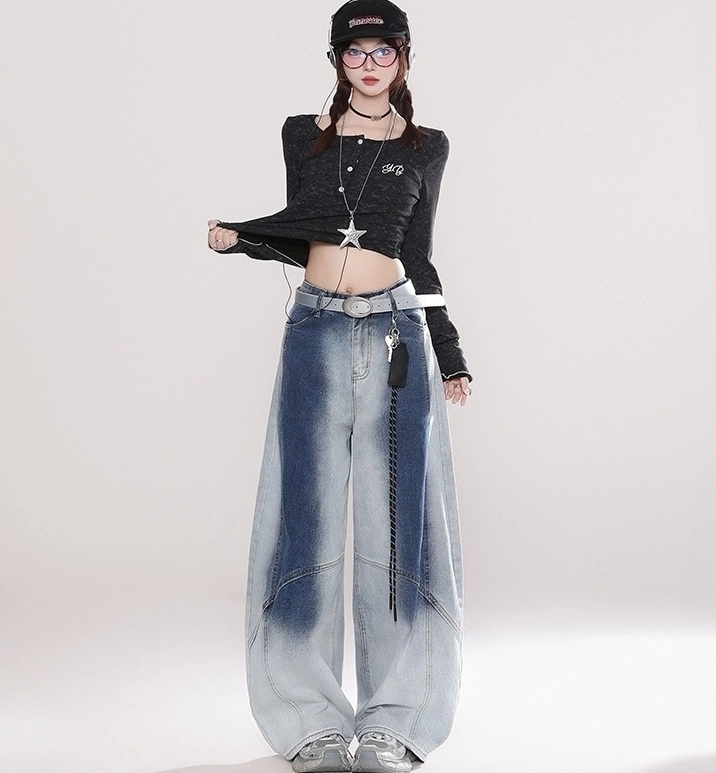 【YOURNUS】Nano Gradation Wide Denim Pants YOURNUS】Nano Gradation Wide Denim Pants (YOURNUS/デニム