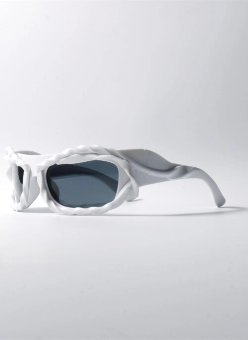 White Textured Edge Sunglasses | Jisung - NCT