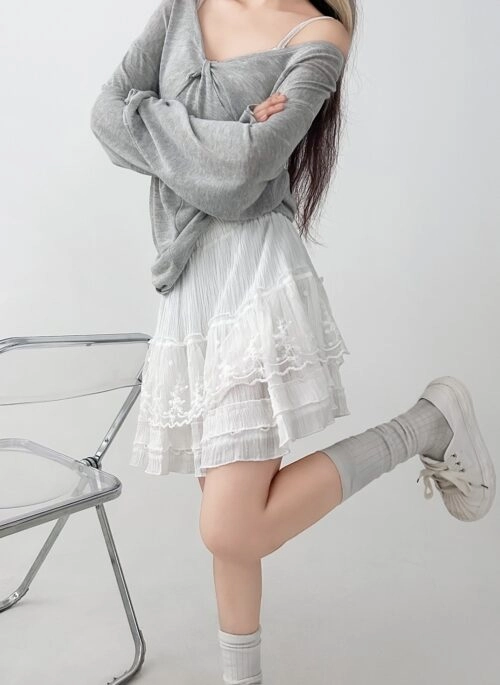Ballet Style Lace Tulle A Line Skirt