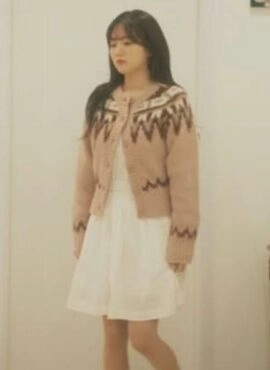 Beige Aztec Pattern Warm Cardigan | Park Seong Ah – Head Over Heels