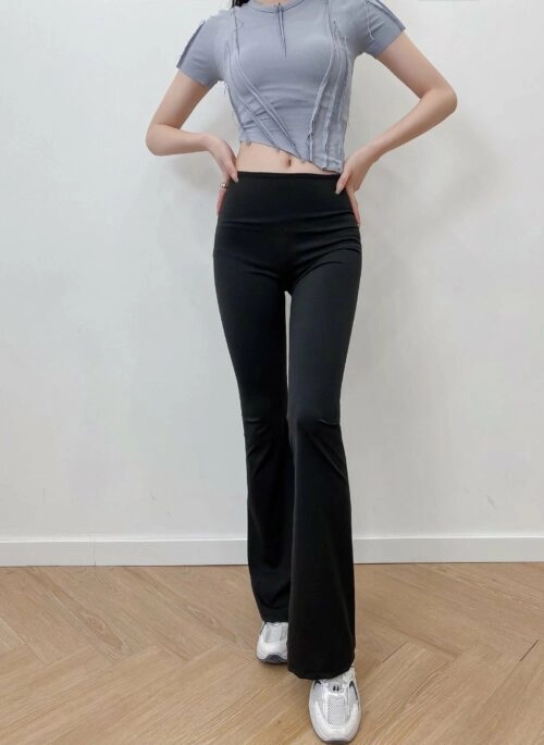 Black High Waist Flared Pants | Jennie – BlackPink