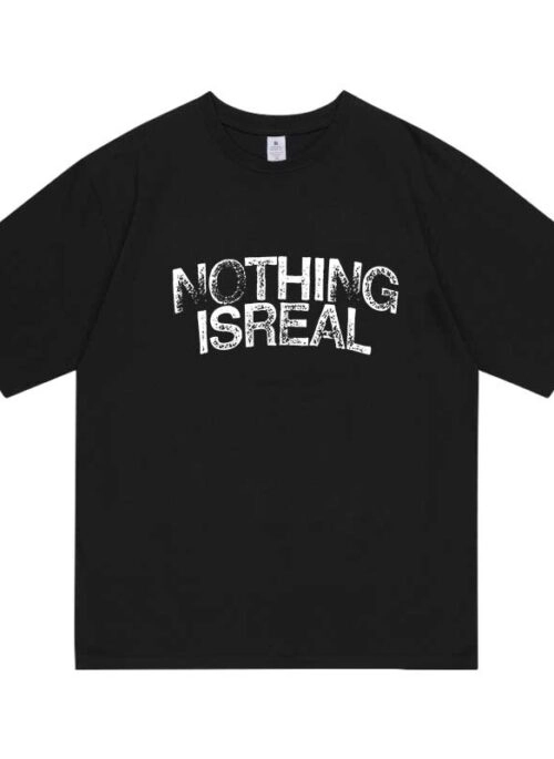 Black “Nothing Is Real” Printed T-Shirt | Yeonjun – TXT