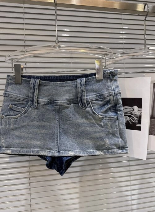 Blue Wide Band Mini Skirt | Ningning – Aespa