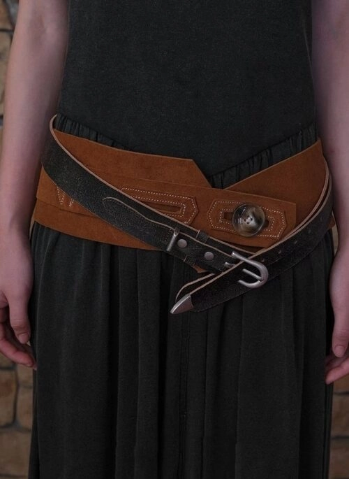 Brown Boho Suede Button Belt | Jennie – BlackPink