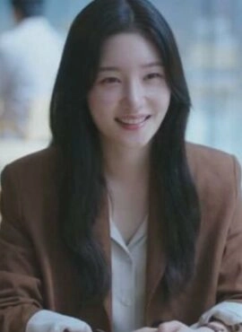 Brown Faux Suede Suit Blazer Jacket | Kang Hyo Min – Beyond The Bar