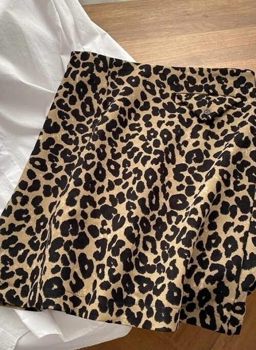Brown Leopard Print A-Line Skirt | Jennie – BlackPink