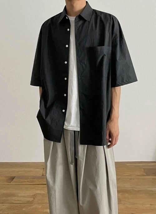 Casual Cotton Linen Short Sleeve Shirt