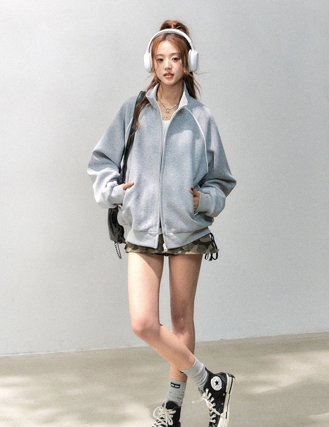 Stand Collar Zip Up Casual Sports Jacket Fashion Chingu