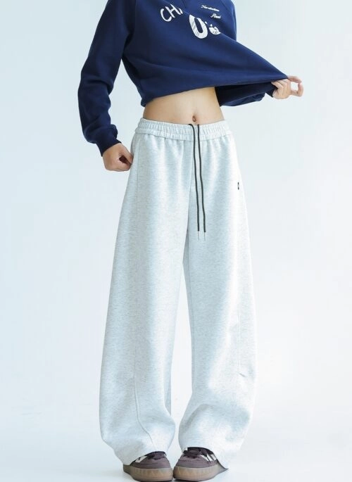 Loose Fit Wide Leg Casual Sweatpants