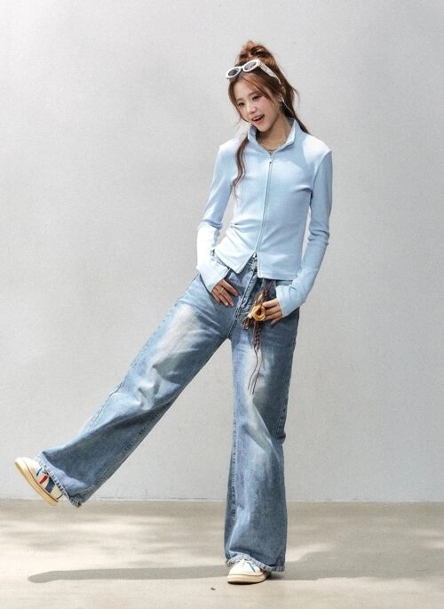 Chic Korean Style Slim Fit Short Zipper Jacket