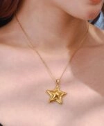 Gold Double Star Pendant Necklace | Lisa - BlackPink
