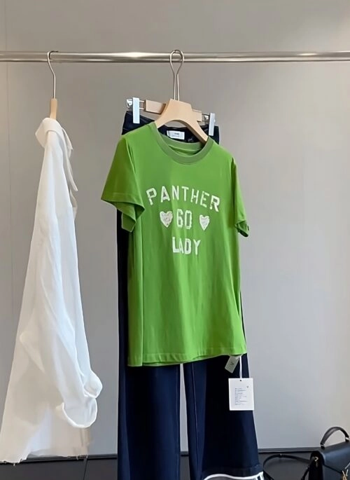 Green Panther Print T-Shirt | Joy – Red Velvet