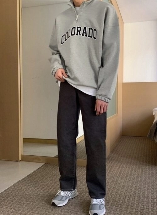 Half Zip Casual Letter Pullover Sweatshirt