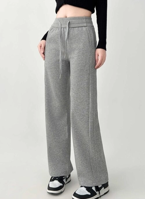High Waist Loose Fit Casual Wide Leg Sweatpants