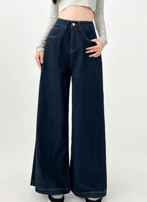 High Waist Loose Wide Leg Denim Jeans