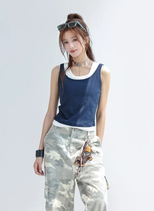 Layered Slim Fit Sleeveless Tank Top