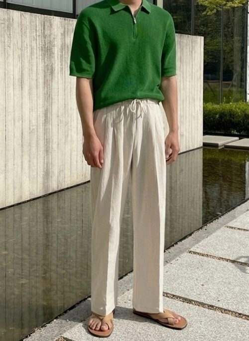 Linen Casual Wide Leg Trousers