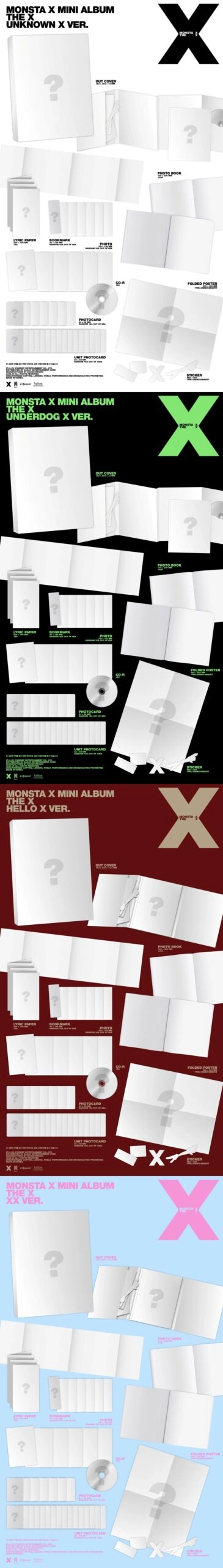 MONSTA X 13th Mini Album - THE X | Set version - Fashion Chingu
