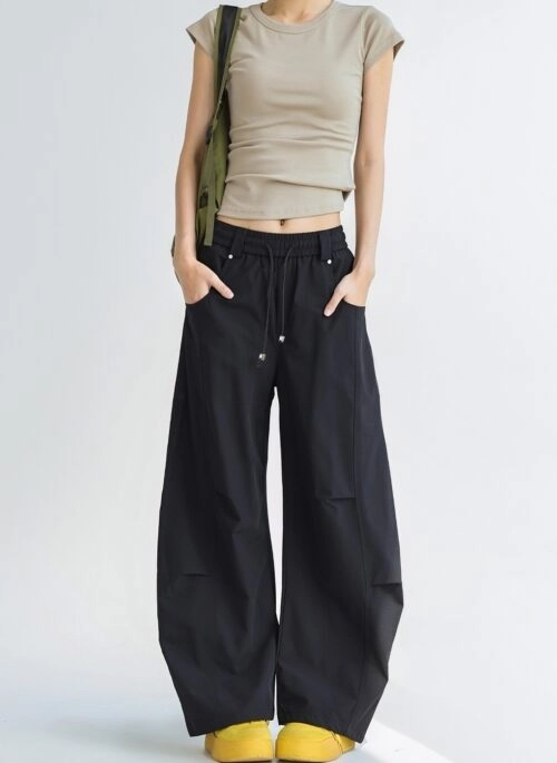 Parachute Cargo Wide Leg Deconstructed Pants
