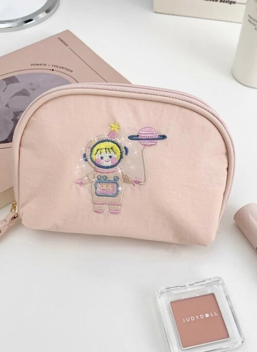 Pink Astronaut Mini Cosmetic Pouch