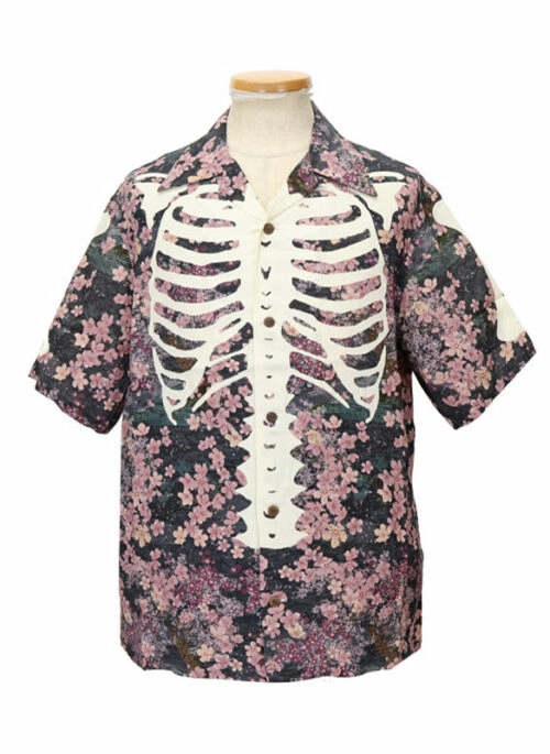 Pink Floral Skeleton Print Shirt | J-Hope – BTS
