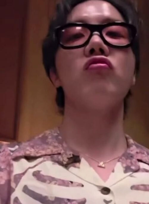 Pink Floral Skeleton Print Shirt | J-Hope – BTS