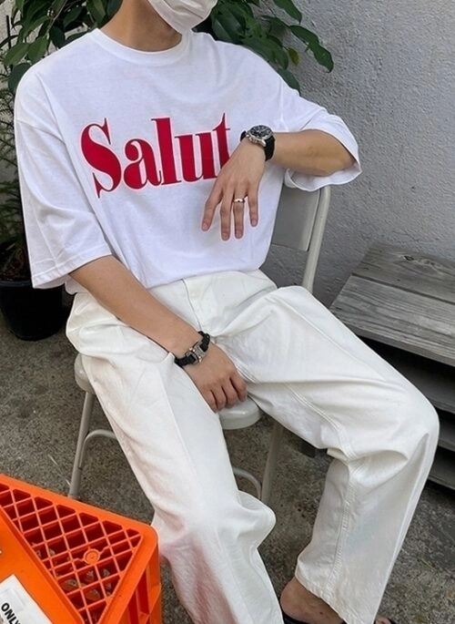 Printed Cotton Crewneck Casual T-Shirt