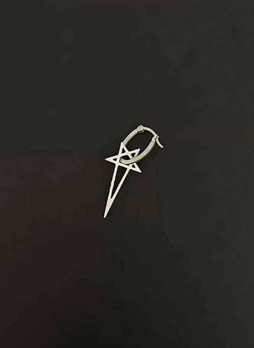 Silver Long Star Customizable Earring | Hyunsuk – Treasure