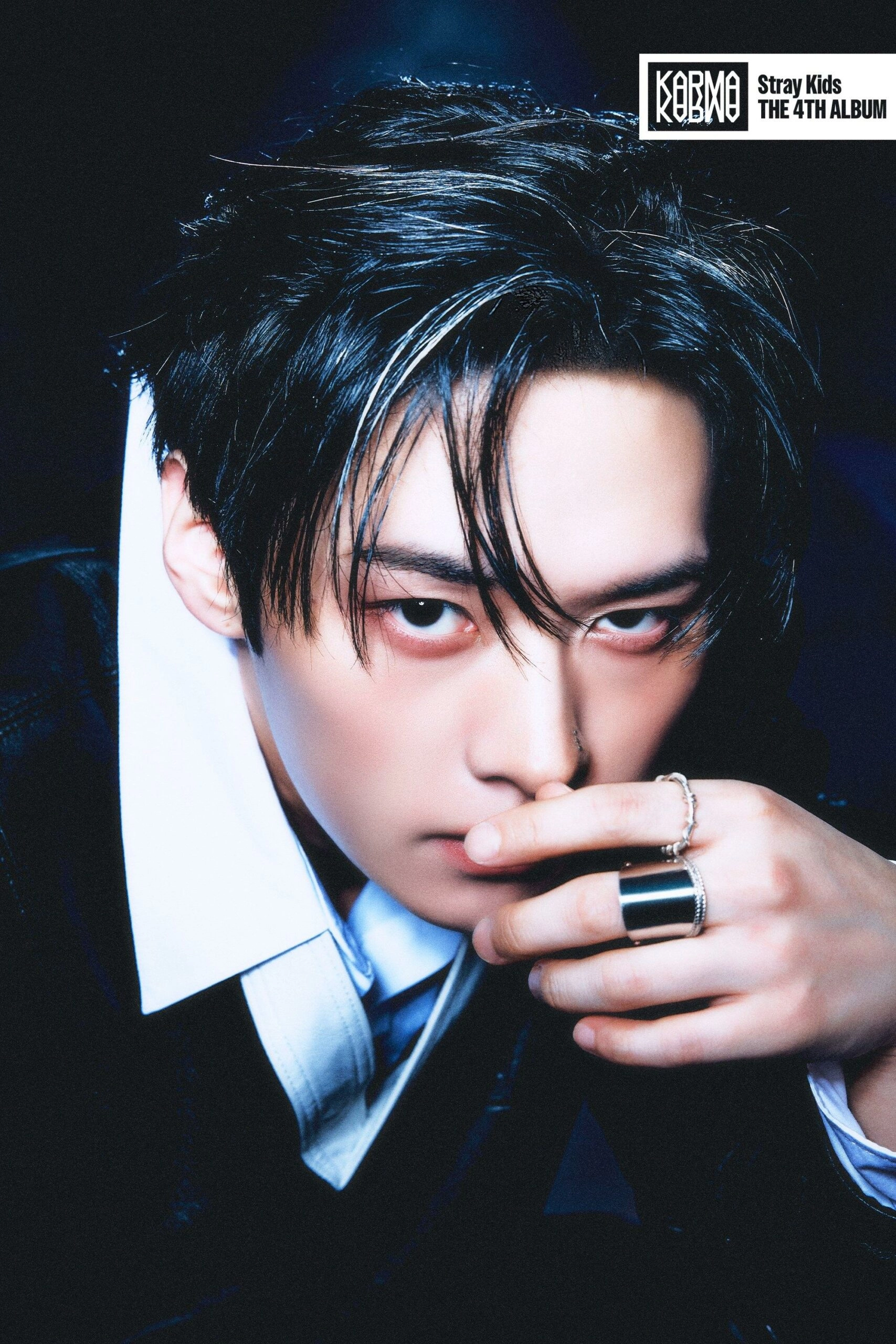 Silver Wide Plated Adjustable Ring | LeeKnow - Stray Kids