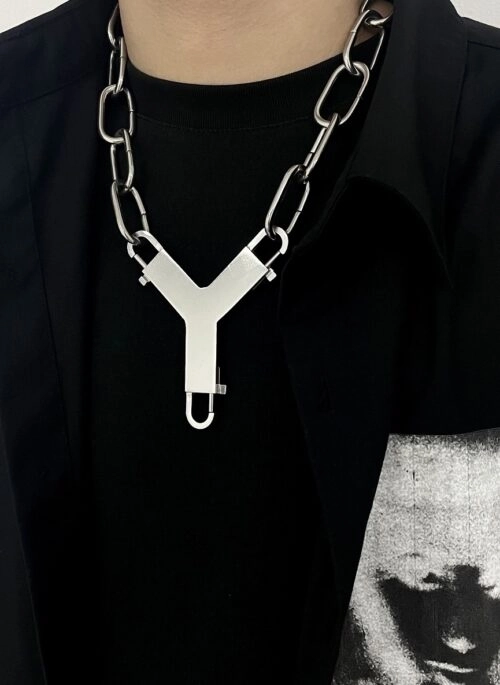 Silver Y-Shape Chain Necklace | Haruto – Treasure